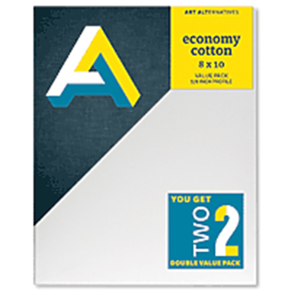 Art Alternatives, Paint Surface, Art & School, 8"x10", Economy Canvas, Twin Pack, 411912